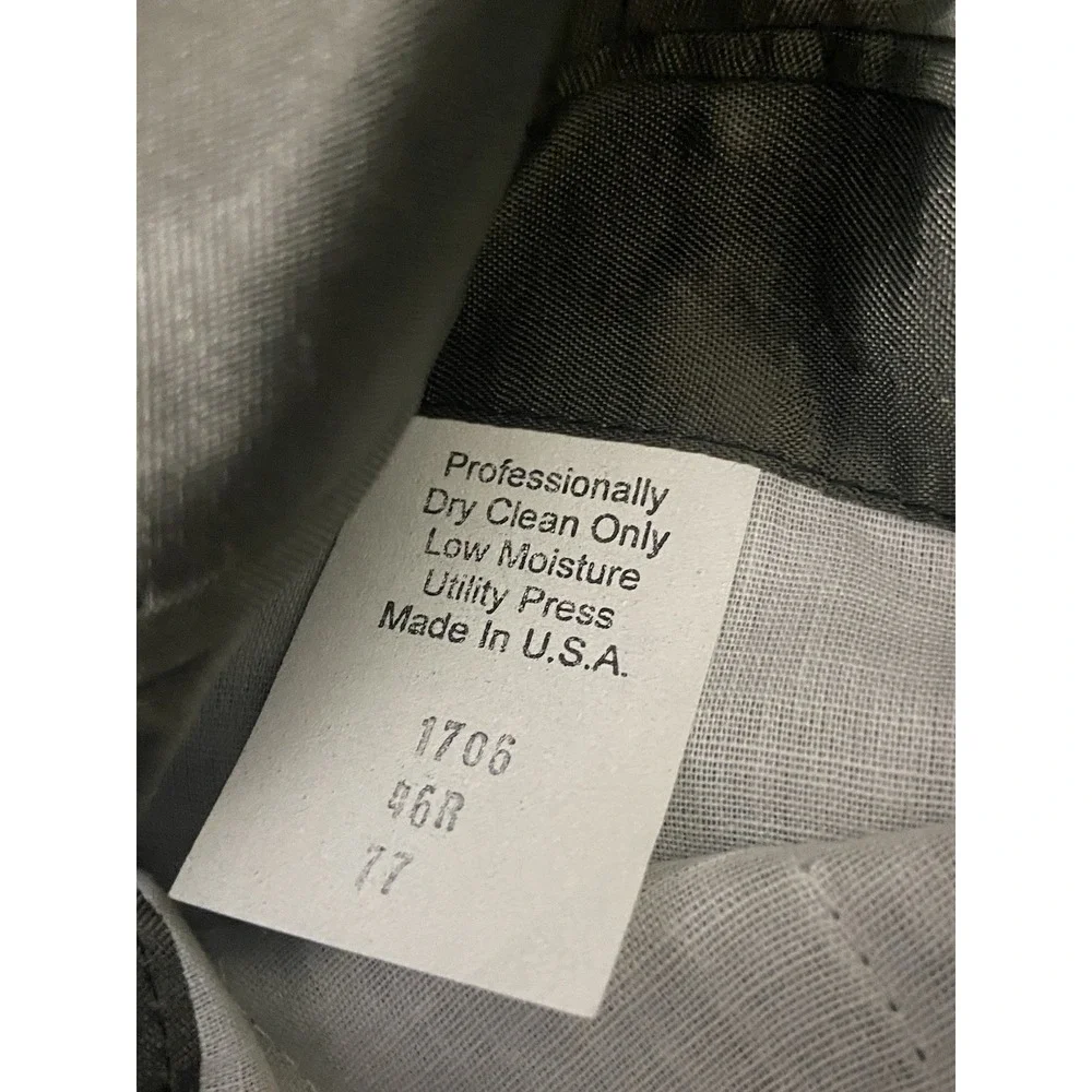 Vintage Oakmont Mens Blazer 46R Brown Black Wool Micro-Check Elbow‎ Patches USA